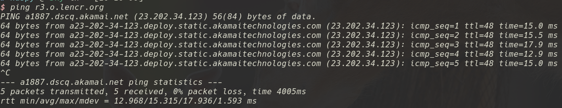 ping Let's Encrypt OCSP URL